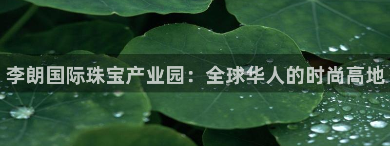 新宝新5：李朗国际珠宝产业园：全球华人的时尚高地