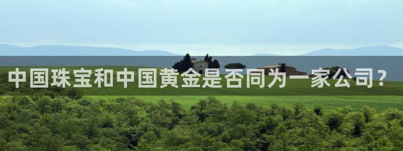 新宝5苹果手机下载：中国珠宝和中国黄金是否同为一家公司？