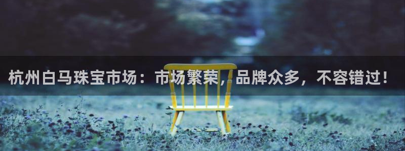 新宝5-：杭州白马珠宝市场：市场繁荣，品牌众多，不容错过！