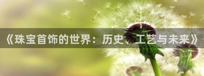 新宝5测速登陆：《珠宝首饰的世界：历史、工艺与未来》
